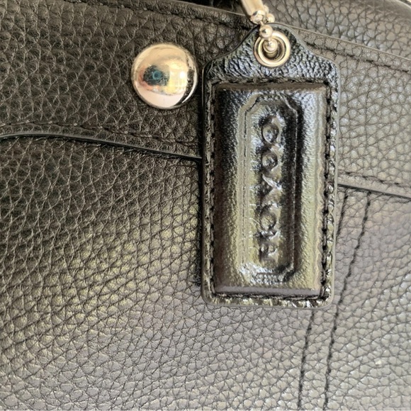 COACH Penelope Black Pebble Leather Shoulder Handbag - Picture 4 of 17
